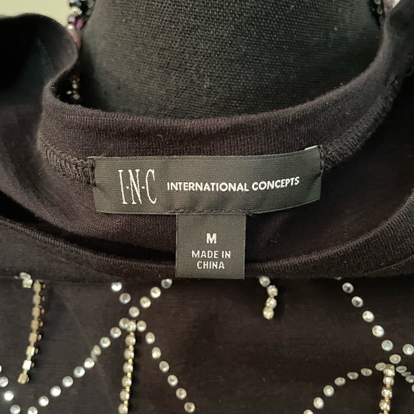 INC Crystal Design Top🖤NWOT🖤 - Picture 7 of 7